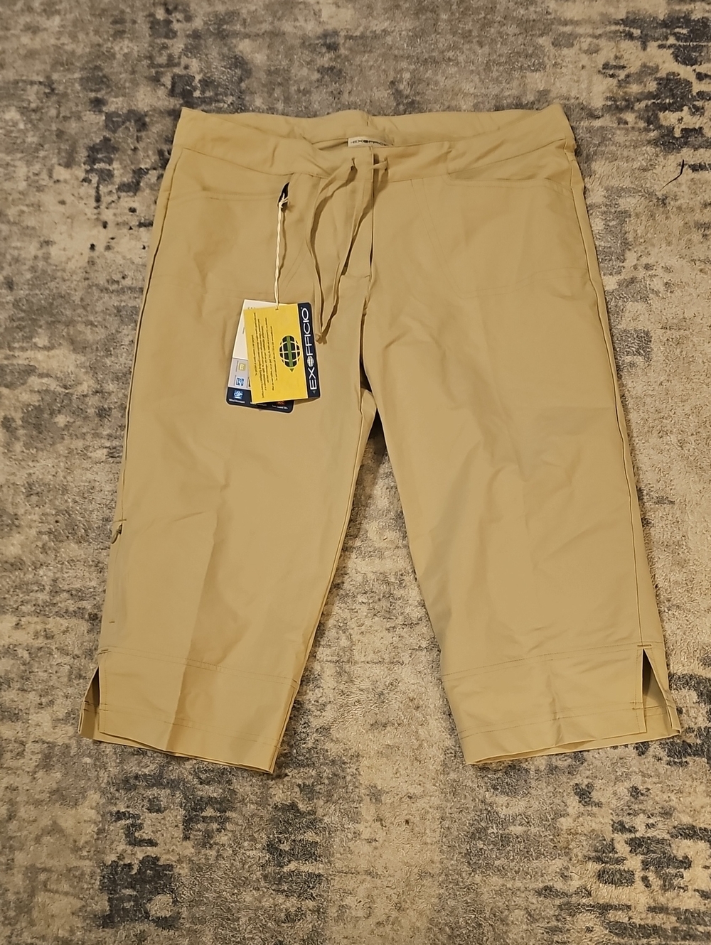 Exofficio Khaki Drawstring Crop Gallivant Collection Pants